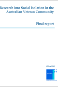 Research into Social Isolation in the Australian Veteran Community publication cover