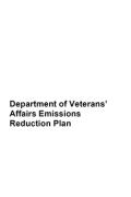 Coversheet - Department of Veterans’ Affairs Emissions Reduction Plan