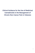 Cover page of report on Clinical Guidance for the Use of Medicinal Cannabinoids in the Management of Chronic Non-Cancer Pain in Veterans