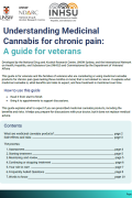 Cover of study into understanding medicinal cannabis for chronic pain a guide for veterans