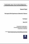 The impact of war experiences on dementia in veterans report cover page