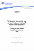 Cover of Report of the third study of mortality and cancer incidence in aircraft maintenance personnel